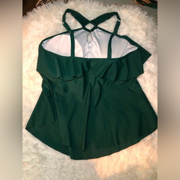 🌴💚Gorgeous Green Tie Front  Bikini Halter Top and shorts bottom set size 3X💚🌴 - Picture 10 of 16